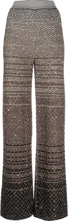 Missoni sequin-embellished straight-leg trousers - women - Polyamide/Polyester/Viscose/Metallic Fibre - 44 - Black