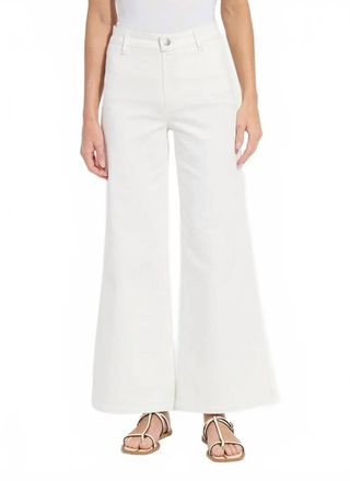 Lyss&eacute; Wide Leg Everyday Denim Jeans In White