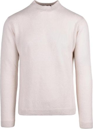Daniele Fiesoli Pullover Girocollo - Heren - Coltruien - Beige - L - Wol - Truien & Vesten