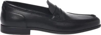 Baldinini Zwarte leren loafer - Heren - Loafers - Zwart - 40 EU - Leer - Schoenen