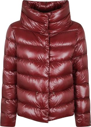 Herno Gewatteerd Jack - Dames - Gewatteerde jassen - Rood - M - Nylon - Jassen
