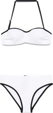 Giorgio Armani Set bikini con logo - Bianco