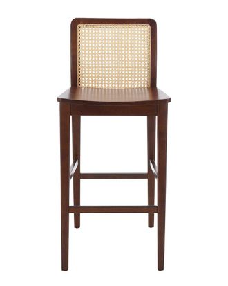 Safavieh Set Of 2 Benicio Rattan Bar Stool