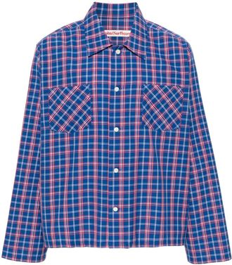 Stockholm Surfboard Club Club check-pattern shirt - unisex - Cotton/Polyester - S - Blue