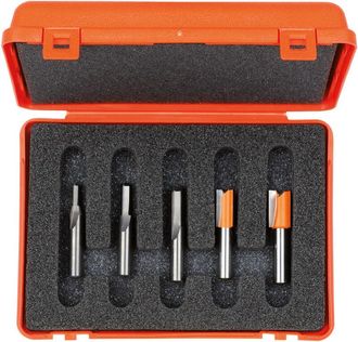 CMT 900.005.01 Estuche 5 Fresas Rectas S=8 Hw Dx