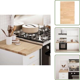 vidaXL The Living Store Piano di Lavoro Cucina 40x63,5x2,7 cm Legno Massello Rovere - Piano di lavoro cucina