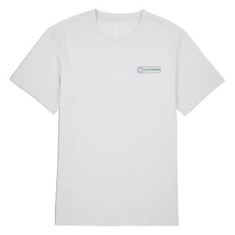Converse T-Shirt CONVERSE MENS CONVERSE LOGO T-SHIRT, Herren, Gr. XL, grau (barely grau), Single Jersey, Obermaterial: 100% Baumwolle, unifarben, Rundhals, ein