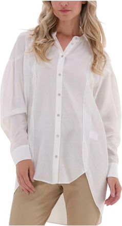 Co'Couture Callum Cut Blouse - Dames - Overhemden - Wit - XS - Katoen - Overhemden