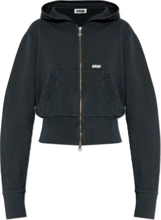 Avavav Sweatshirt met Geborduurd Logo - Dames - Vesten met rits - Zwart - M - Katoen - Hoodies & sweatvesten