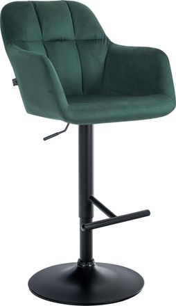 Clp Clp - Taburete De Bar Natoma En Terciopelo Verde Metal Negro Mate