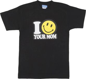 Market Smiley Zwart Tee Heren T-Shirt - Heren - T-shirts - Zwart - L - Katoen - Tops
