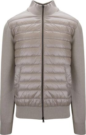 Herno Heren rits puffer jas - Heren - Gewatteerde jassen - Beige - 3XL - Katoen - Jassen