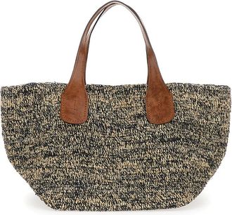 Ibeliv Womens Tote Bag Tokyo Ii White-Black Leather White/black