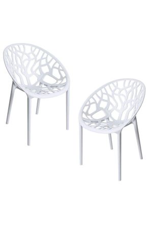 Regalos Miguel Pack 2 Sillas color blanco en polipropileno
