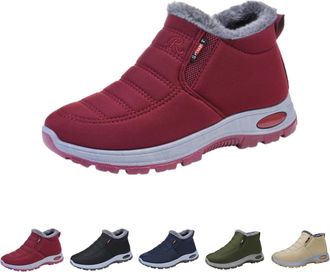 Generic Snow Boots Women,Womens Winter Ankle Boots,Men and Womens Winter Snow Boots,Fashionable Fleece Lined Snow Boots,Water Comfortable Casual Warm Slip On 