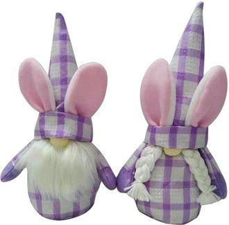 OEM Regalo Di Gnomi Pasquali, 4 Pezzi - Viola, Decorazione Da Tavola
