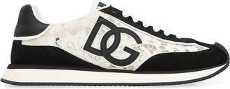 Dolce & Gabbana Womens Lace Sneakers White Calf Trainers