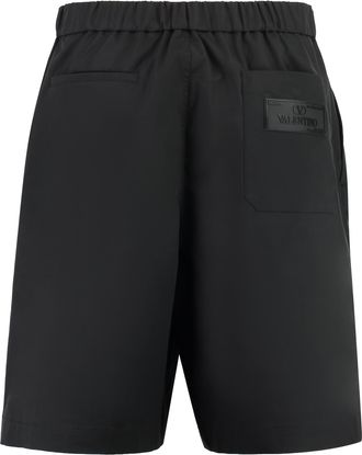 Valentino Garavani Mens Black Nylon Bermuda Shorts