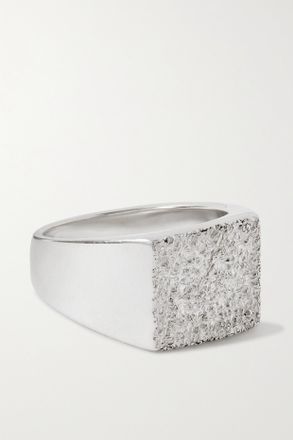 Bleue Burnham + Net Sustain Anello A Sigillo In Argento Sterling Riciclato Mini Garden