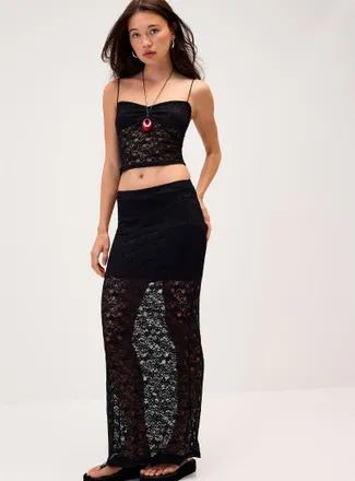 Twik Womens Lace maxi skirt