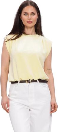 Minus Msmarta Sweat - Dames - Blouses - Geel - 2XL - Overhemden