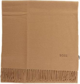 HUGO BOSS Raner Sjaal - unisex - Wintersjaals - Bruin - ONE Size - Wol - Accessoires