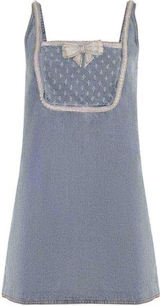 Self Portrait Dress Made Of Denim