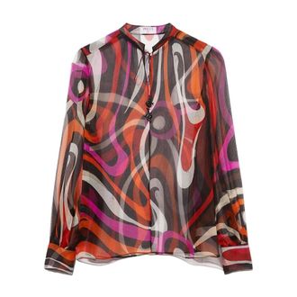 Pucci Dames, Blouses & Shirts, Veelkleurig, Maat: XS Zijde
