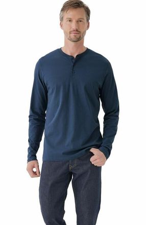 Pact Organic Cotton Softspun Long Sleeve Henley in French Navy at Nordstrom, Size Small