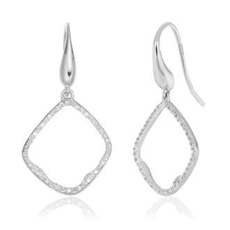 Monica Vinader Riva Diamond Hoop Earrings, Sterling Silver