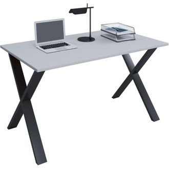 ebuy24 Scrivania in legno vcm a. 76 x l. 140 x p. 80 cm Tavolino per computer Piedi in metallo di alta qualità Tavolo da lavoro Mobili per ufficio - Lona x