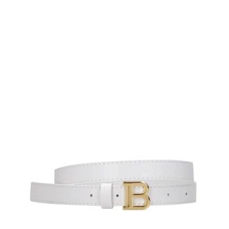 Balmain Belts, female, White, Size: 2XL B-buckle Belt