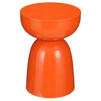 MiCa Decorations Mesa auxiliar elliott naranja h45xb32xl32cm