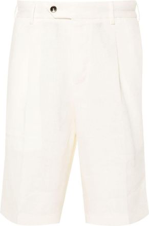 Pantaloni Torino pleated-design shorts - men - Linen/Flax - 48 - Neutrals
