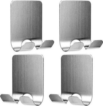 OEM Ganchos De Pared De Acero Inoxidable Para Ba&ntilde;o - Soporte Multifuncional Para Maquinilla De Afeitar Y Cepillo De Dientes (juego De 4)