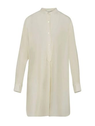 The Row buttoned collarless tunic - women - Fabric - S - Neutrals