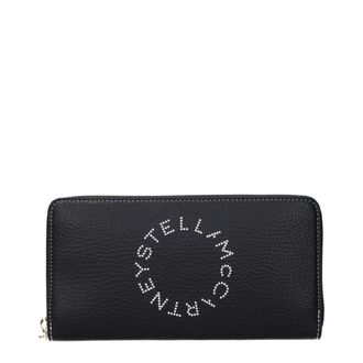 Stella McCartney Stella McCartney Zwarte Leren Portemonnee