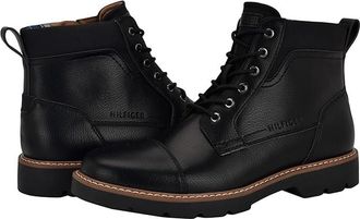 Tommy Hilfiger Tarlin Mens Boots Black : 8 M, Leather
