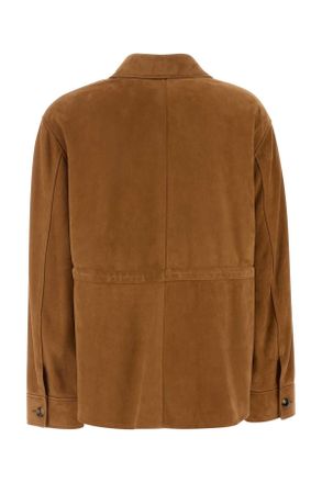 Loewe Tan Exterior: Suede Giacche E Gilet Jacket