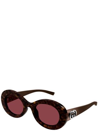 Gucci Round-frame Sunglasses - Brown Havana - One Size