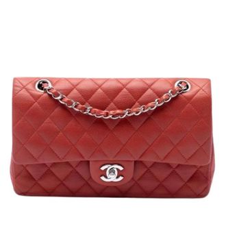 Chanel Pre-owned Double Flap Shoulder Bag - Dames - Pre-owned - Rood - Maat: ONE Size Leer
