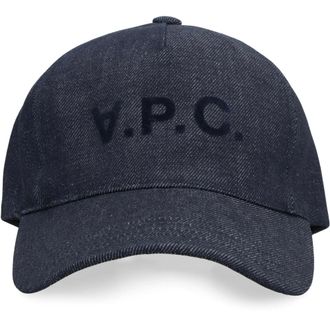 A.P.C. Hats & Caps, male, Blue, 56 CM, Logo Baseball Cap
