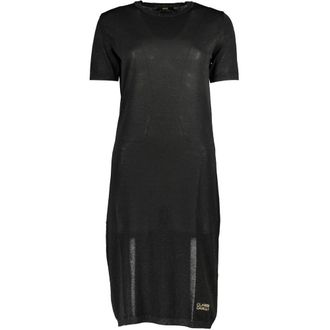 Cavalli Nero Viscosa Women Womens Dress
