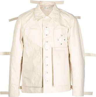 Craig Green Tab eyelet strings jacket - men - Cotton/Paper/Aluminium - S - White