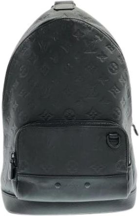 Louis Vuitton Pre-owned Monogram Shadow Racer Sling Bag - Dames - Vintage Rugzakken - Zwart - ONE Size - Leer - Vintage