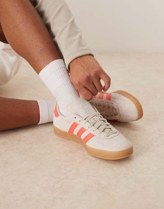 adidas Originals Gazelle Indoor - Sneakers beige e rosse-Neutro
