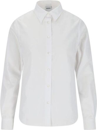 Aspesi Structured White Shirt With Button-Down Front