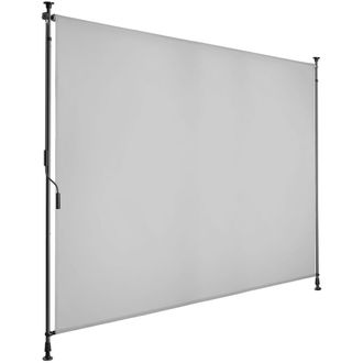 TecTake Toldo de pinza con manivela, altura ajustable, 200x310 cm, gris claro
