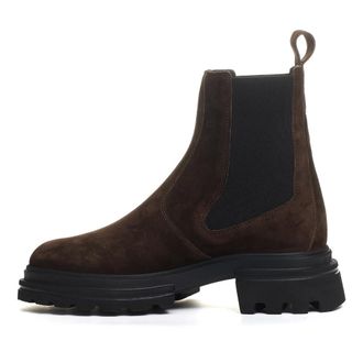 Hogan Chelsea Boots, female, Brown, Size: 5 US Brown Ankle Chelsea Boots