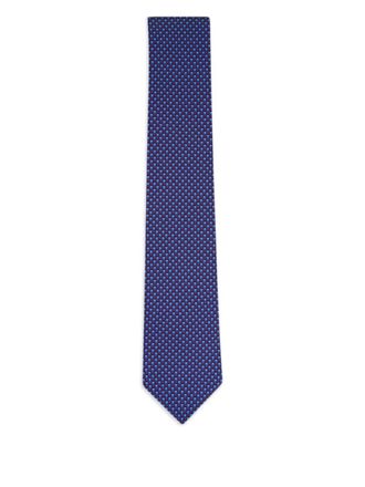 Ferragamo patterned tie - men - Silk - One Size - Blue